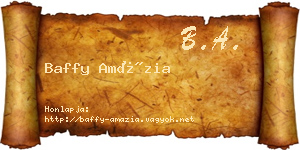 Baffy Amázia névjegykártya
